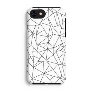 Geometrische lijnen zwart: iPhone 8 Tough Case