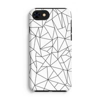 Geometrische lijnen zwart: iPhone 8 Tough Case - thumbnail