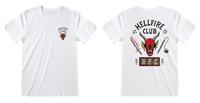 T-Shirt met Korte Mouwen Stranger Things Helfire Club Wit Uniseks