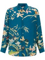 ETRO chemise fleurie à manches longues - Bleu