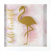 RoomMates ingelijste poster hello beautiful 25,4 cm goud