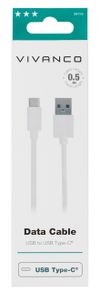 Vivanco USB-kabel USB 2.0 USB-A stekker, USB-C stekker 0.50 m Wit 38755