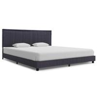 vidaXL Bedframe stof donkergrijs 160x200 cm