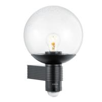 Steinel Buitenwandlamp L 400 S Zwart, 240° Bewegingsmelder, Max. 12 m Reikwijdte, Klassiek, Mondgeblazen Glazen Lichaam