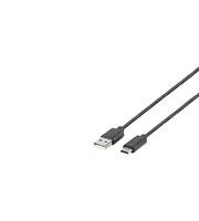 LANBERG USB-3.1-stekker/USB-C-stekker, 1 m, zwart