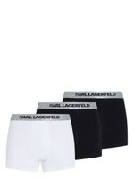 Karl Lagerfeld lot de trois boxers à logo métallisé - Noir