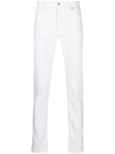 Brioni jean slim à taille basse - Blanc