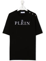 Philipp Plein Junior t-shirt à logo poitrine - Noir