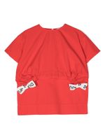 DONDUP KIDS t-shirt en coton à détails de nœuds - Rouge