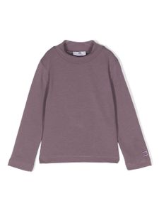 Elisabetta Franchi La Mia Bambina sweat en coton à logo brodé - Violet