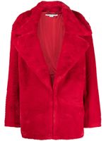 Stella McCartney oversized-collar short coat - Rouge - thumbnail