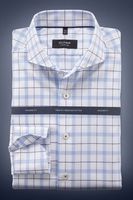 OLYMP SIGNATURE Tailored Fit Overhemd blauw/wit, Ruit - thumbnail