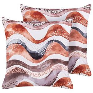 Beliani-SEBORGA-Tuinkussen set van 2-Bruin-45 x 45 cm-Polyester