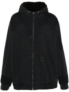 Maison Margiela hoodie à effet épaules tombantes - Noir