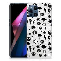 Silicone Back Case OPPO Find X3 | X3 Pro Silver Punk - thumbnail