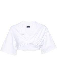 Jacquemus t-shirt Le Bahia Court en coton - Blanc