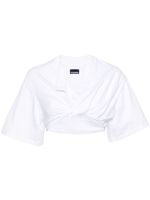 Jacquemus t-shirt Le Bahia Court en coton - Blanc - thumbnail