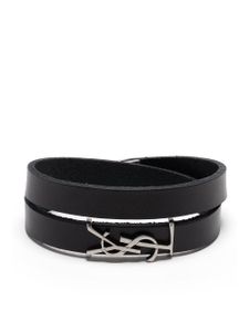 Saint Laurent bracelet à design multi-tours - Noir