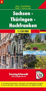 Wegenkaart - landkaart 08 Sachsen - Thüringen - Hochfranken | Freytag