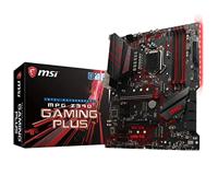 msi MPG Z390 Gaming Plus (moederbord ATX, LGA1151, DDR4, LAN, USB 3.1 Gen2, Type-C, M.2, Red Ambient Light, HDMI, DVI-D, Intel 8e en 9e generatie),Zwart