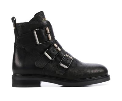 VIA VAI Dames Enkellaarsjes in Leder (Zwart) VIA VAI Dames Enkellaarsjes in Leder (Zwart)