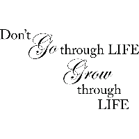 Don't go through life - Muursticker