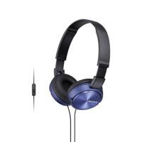 Sony MDR-ZX310AP On Ear koptelefoon Kabel Blauw Headset, Vouwbaar - thumbnail