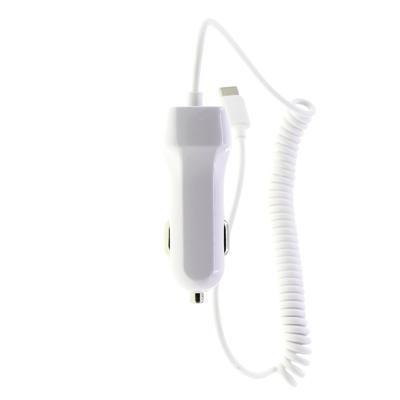 Shop4 - USB C Autolader Snellader 2.1A - Wit Shop4 - USB C Autolader Snellader 2.1A - Wit