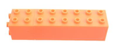 LG Imports markeerstift bouwsteen oranje 8 cm LG Imports markeerstift bouwsteen oranje 8 cm