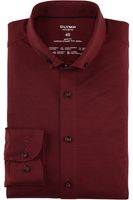 OLYMP Level Five 24/Seven Dynamic Flex Body Fit Jersey shirt bordeaux, Gestructureerd