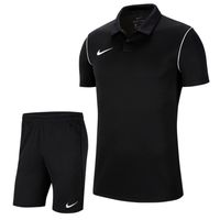 Nike Park 20 Polo Trainingsset Kids Zwart Wit - thumbnail