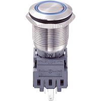 TRU Components 701906 LAS1-BGQ-11ZE/B/12V Vandalismusgeschützter Druckschalter 250 V/AC 5A 1 x Aus/