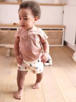 Babyset met T-shirt en short mokka