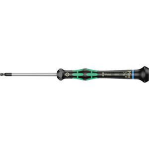 Wera 2052 Elektronica en fijnmechanica Inbusschroevendraaier Sleutelbreedte (metrisch): 3.2 mm Sleutelbreedte (inch): 1/8 inch Koplengte: 60 mm Afmeting,