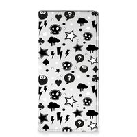 Mobiel BookCase Samsung Galaxy S23 Silver Punk - thumbnail