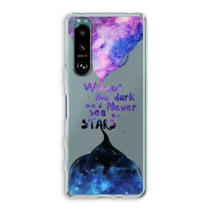 Stars quote: Sony Xperia 5 III Transparant Hoesje