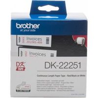 Brother DK-22251 Zwart en rood op wit DK labelprinter-tape - [PABU001]