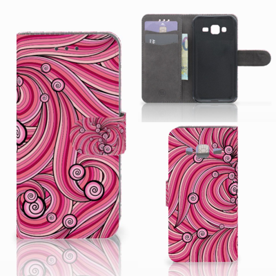 Samsung Galaxy J3 2016 Hoesje Swirl Pink