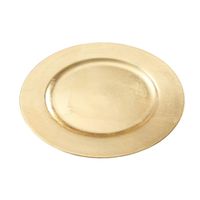 1x Ronde goudkleurige onderzet diner/eettafel borden 33 cm   -