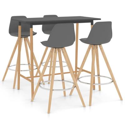 vidaXL 5-delige Barset grijs