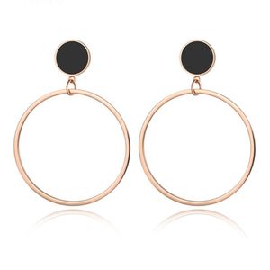 Cilla Jewels Dames oorbellen Circles Rose met Zwart