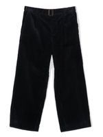 Gucci Kids pantalon droit en velours côtelé - Bleu - thumbnail