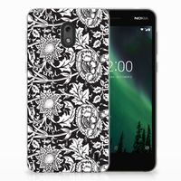 Nokia 2 TPU Case Black Flowers