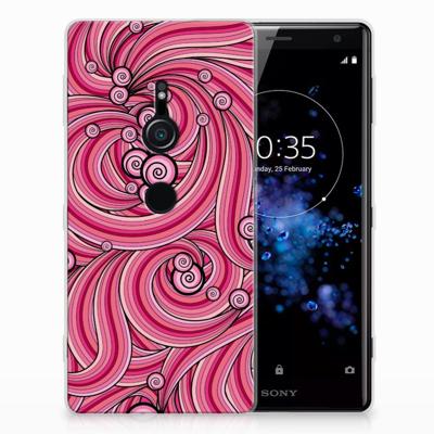 Sony Xperia XZ2 Hoesje maken Swirl Pink Sony Xperia XZ2 Hoesje maken Swirl Pink