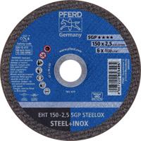 PFERD EHT 150-2,5 SGP STEELOX 61342225 Doorslijpschijf recht 150 mm 25 stuk(s) RVS, Staal