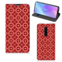 Xiaomi Mi 9T Pro Hoesje met Magneet Batik Rood - thumbnail