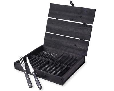 Gense - Old Farmer Classic Steak Cutlery 12 pcs - Black (704792)
