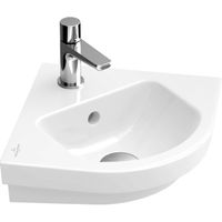 Villeroy & Boch Subway 2.0 hoekfontein 32x32cm 1 kraangat met overloop wit 73194501