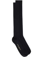 Dolce & Gabbana knee-high intarsia-knit logo socks - Noir - thumbnail