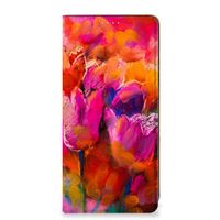 Bookcase Samsung Galaxy A21s Tulips - thumbnail